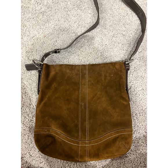 Vintage Leather Coach Shoulder Purse - Picture 2 of 5